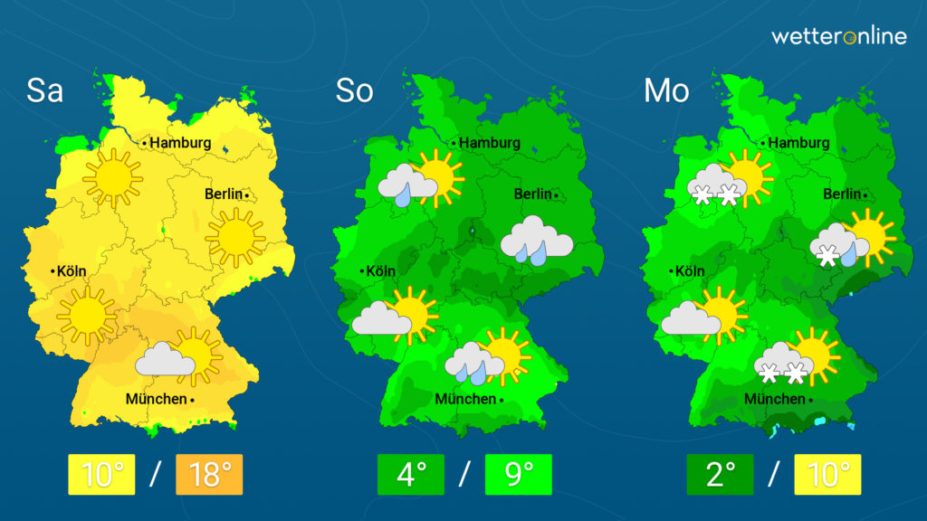 Wetter: Am Samstag sonnig und sehr mild – Temperatursturz am Sonntag