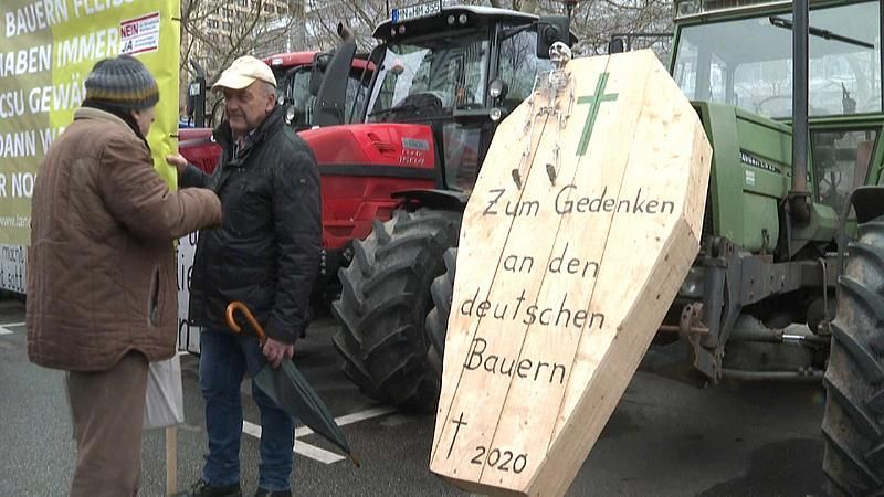 Deutsche Bauern gegen die Regierung