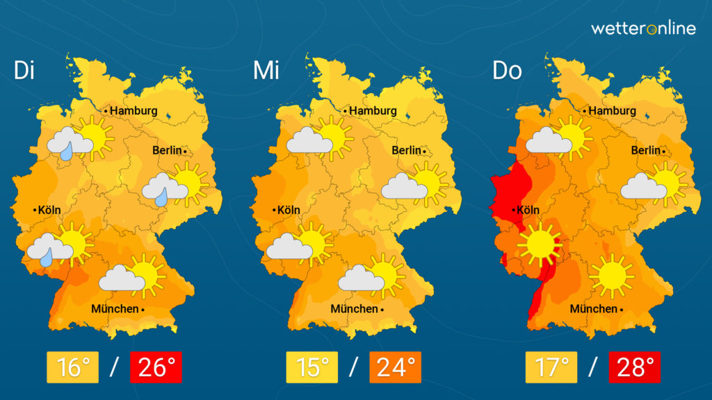 Wetter: Angenehm warm – Nicht überall sonnig