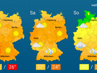Wetter: Am Freitag im Süden bis 26 Grad – Am Samstag erste Gewitter
