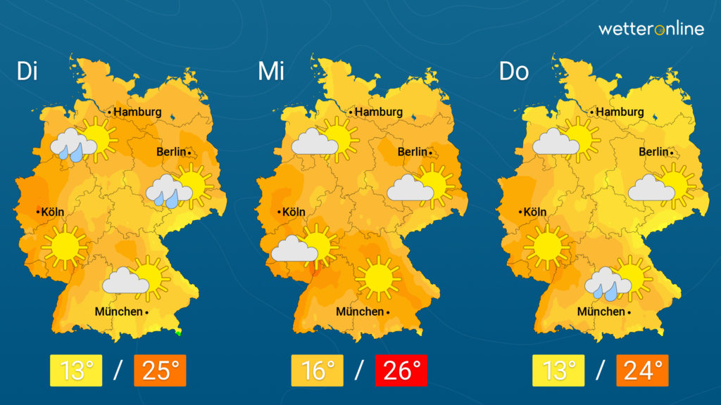 Wetter: Nur einzelne Schauer – Am Rhein bis 24 Grad