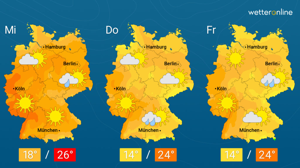 Wetter: Sonniges Wetter setzt sich fort – Angenehm warm bis 25 Grad