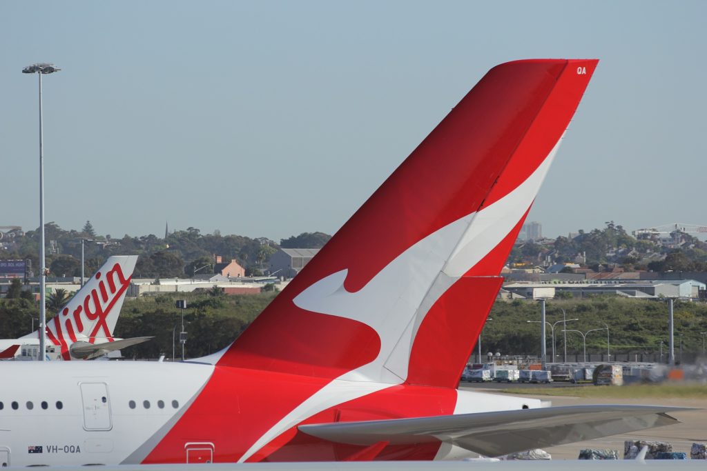 Flugzeug der Airline Qantas