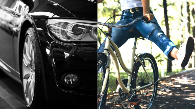 Auto (li.) / Fahrrad (re.) - Collage: Nürnberger Blatt