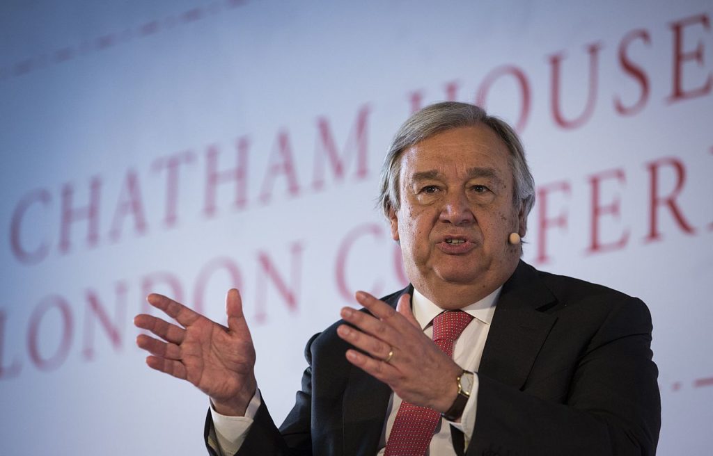 Archivbild: António Guterres - Bild: Chatham House, CC BY 2.0, via Wikimedia Commons