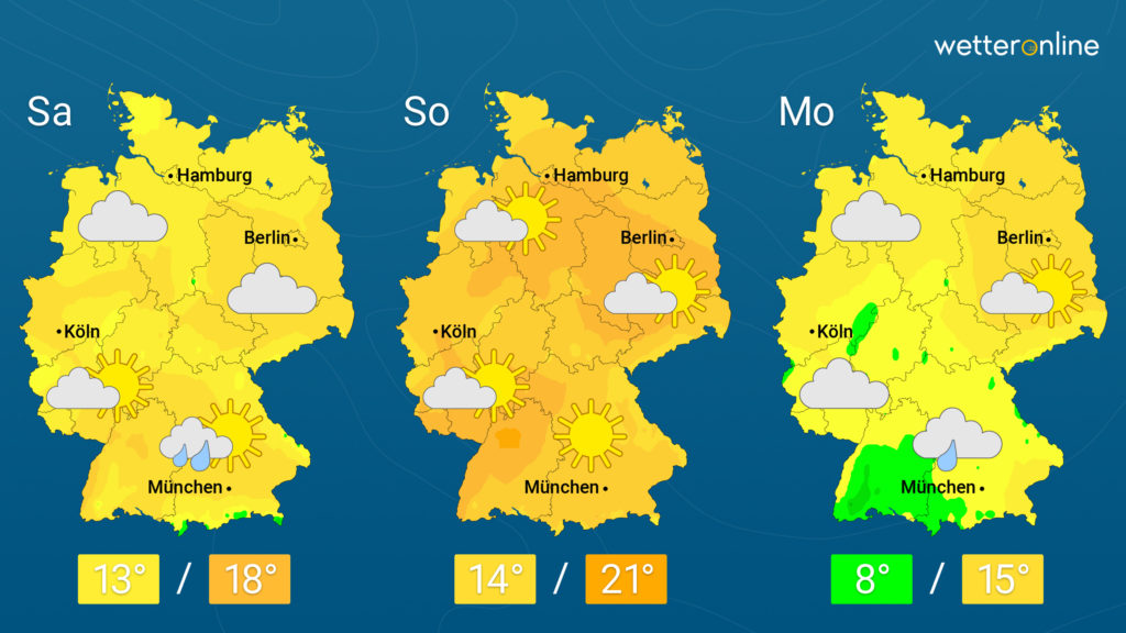 Wetter: Nur selten nass – Am Samstag regional sonnig