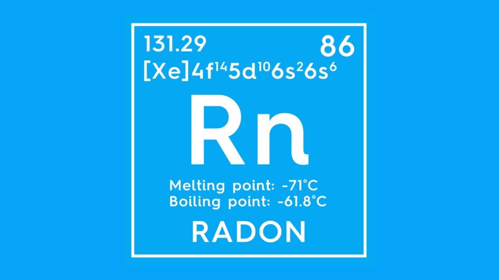 Chemische Formel von Radon