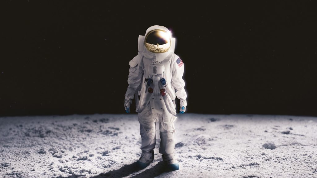 US-Astronaut auf dem Mond