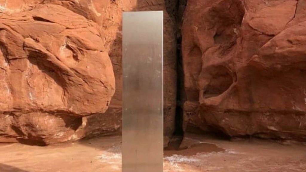 Mysteriöser Metall-Monolith - Bild: Utah Department of Public Safety