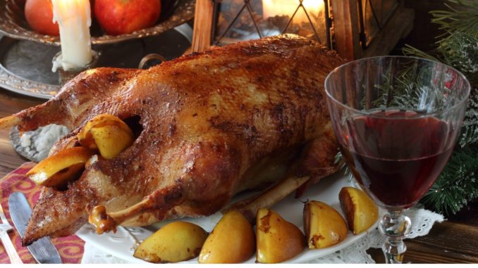 Zubereiteter Gänsebraten