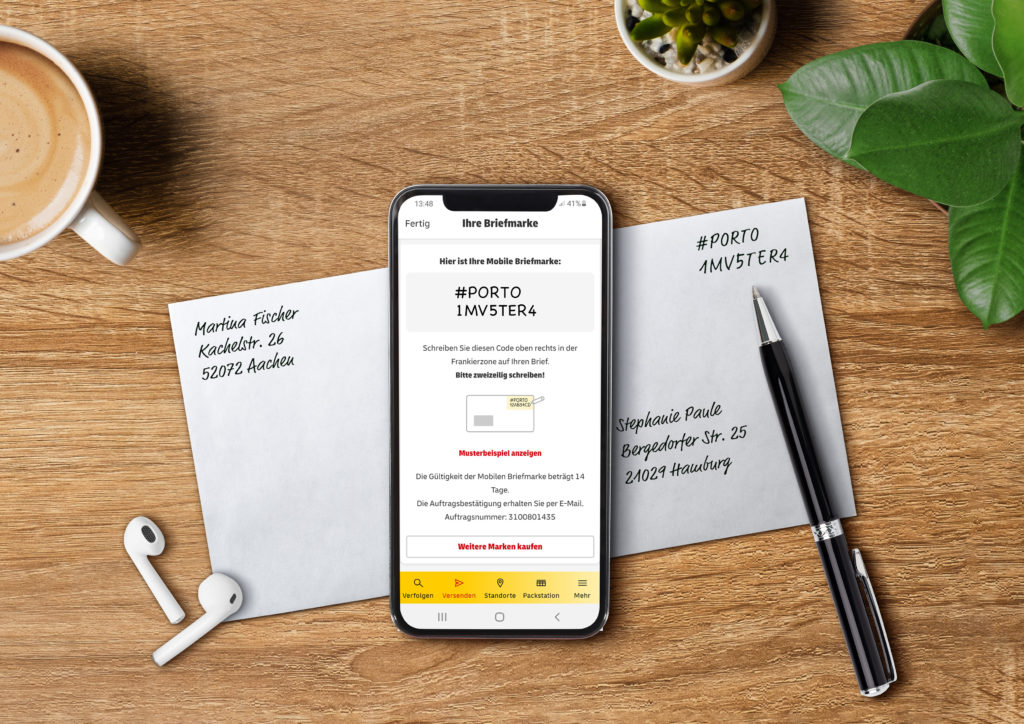 Zahlencode statt Marke: Deutsche Post bietet neue „mobile Briefmarke“ an