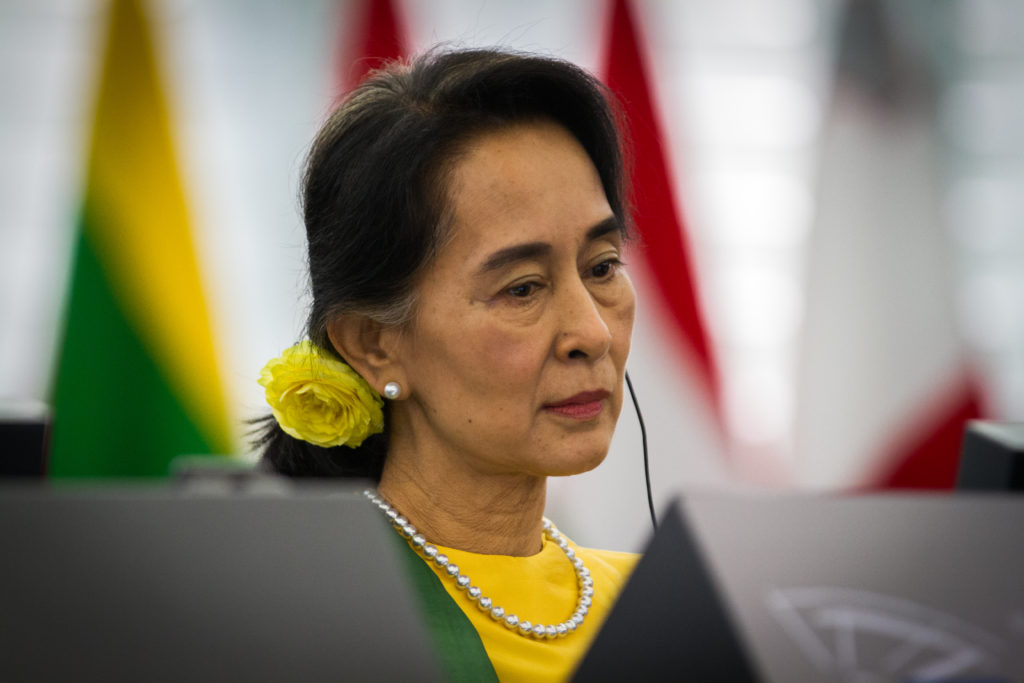 Aung San Suu Kyi - Bild: Claude TRUONG-NGOC, CC BY-SA 3.0, via Wikimedia Commons