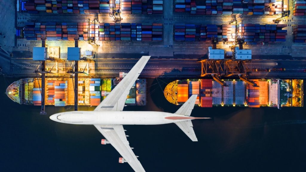 Export über Schiff- und Flugverkehr