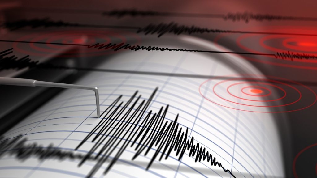 Seismograph zeichnet Erdbeben auf