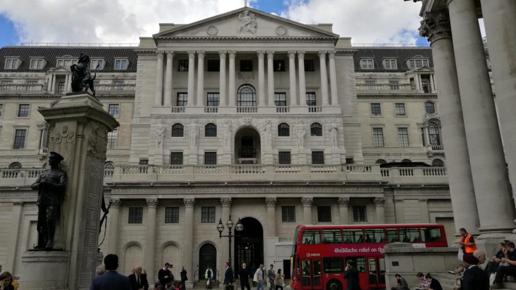 Bank of England im Finanzviertel von London (über dts Nachrichtenagentur)