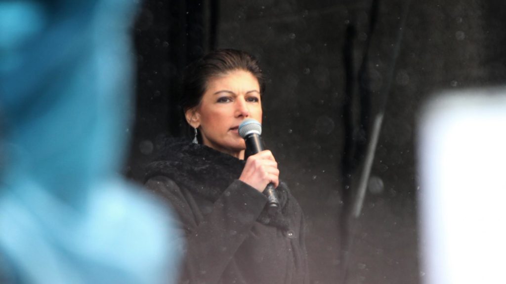 Sahra Wagenknecht auf Demo am 25.02.2023 (über dts Nachrichtenagentur)