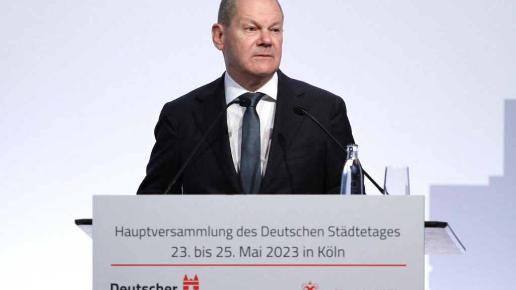 Olaf Scholz am 24.05.2023 beim Deutschen Städtetag (über dts Nachrichtenagentur)