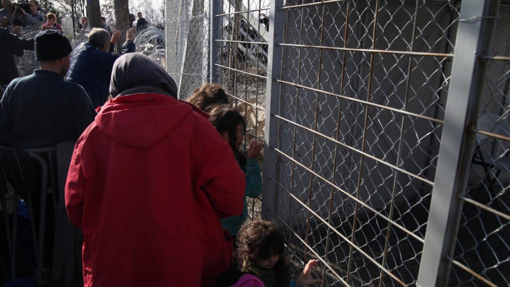 Flüchtlinge an der Grenze Griechenland-Mazedonien (über dts Nachrichtenagentur)