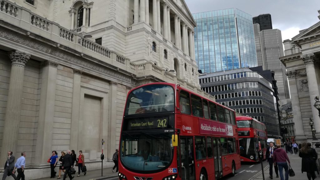 Bank of England im Finanzviertel von London (über dts Nachrichtenagentur)