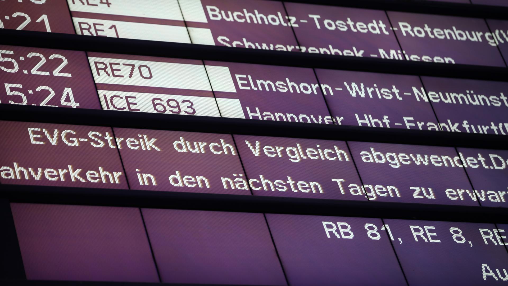 Tarifstreit: EVG will am Donnerstag über mögliche Streiks bei der Bahn entscheiden