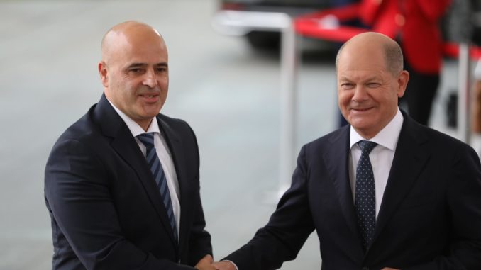 Kovačevski und Scholz am 28.06.2023 (über dts Nachrichtenagentur)