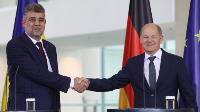 Ion-Marcel Ciolacu und Olaf Scholz am 04.07.2023 (über dts Nachrichtenagentur)