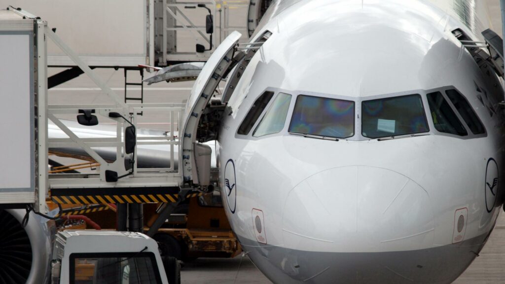 Lufthansa-Maschine wird am Flughafen beladen (über dts Nachrichtenagentur)