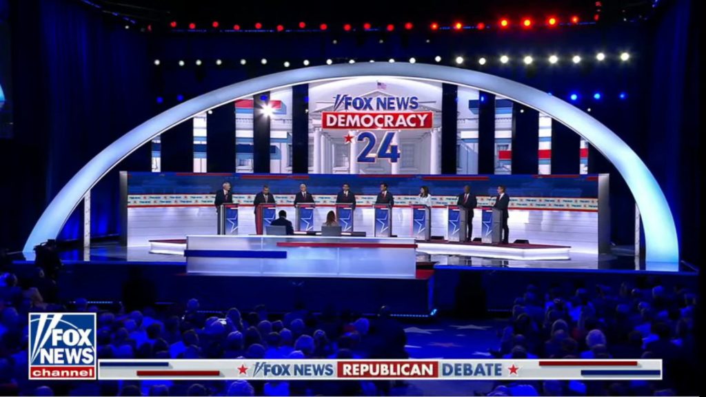 1. TV-Debatte der Republikaner am 23.08.2023 (TV-Bild) (FoxNews, über dts Nachrichtenagentur)