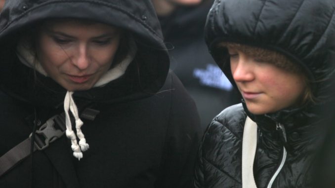 Luisa Neubauer und Greta Thunberg bei Demo bei Lützerath am 14.01.2023 (über dts Nachrichtenagentur)
