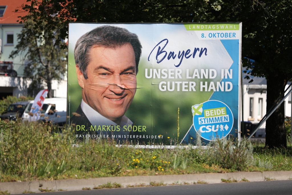 CSU-Wahlplakat zur Landtagswahl in Bayern 2023 am 15.09.2023 (über dts Nachrichtenagentur)