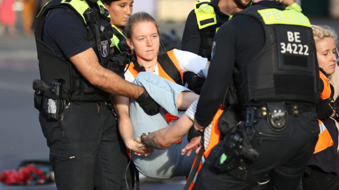 Protest von "Letzter Generation" am 18.09.2023 (über dts Nachrichtenagentur)