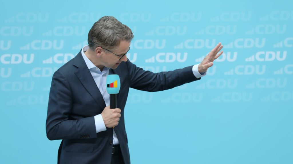 CDU-Generalsekretär Linnemann bei Vorstellung des neuen Logos (über dts Nachrichtenagentur)