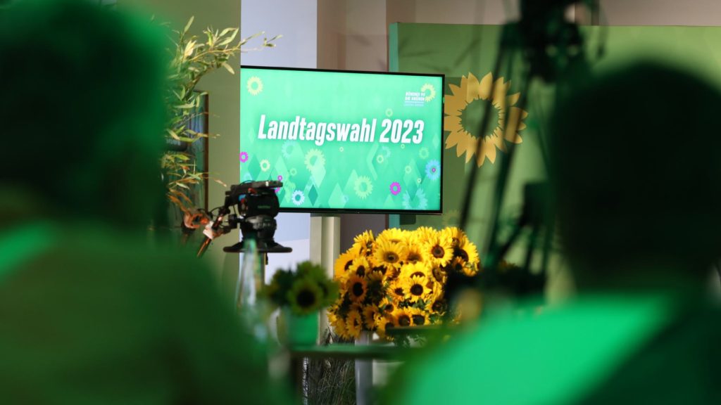 Landtagswahl in Bayern: Grünen-Wahlparty am 08.10.2023 (über dts Nachrichtenagentur)