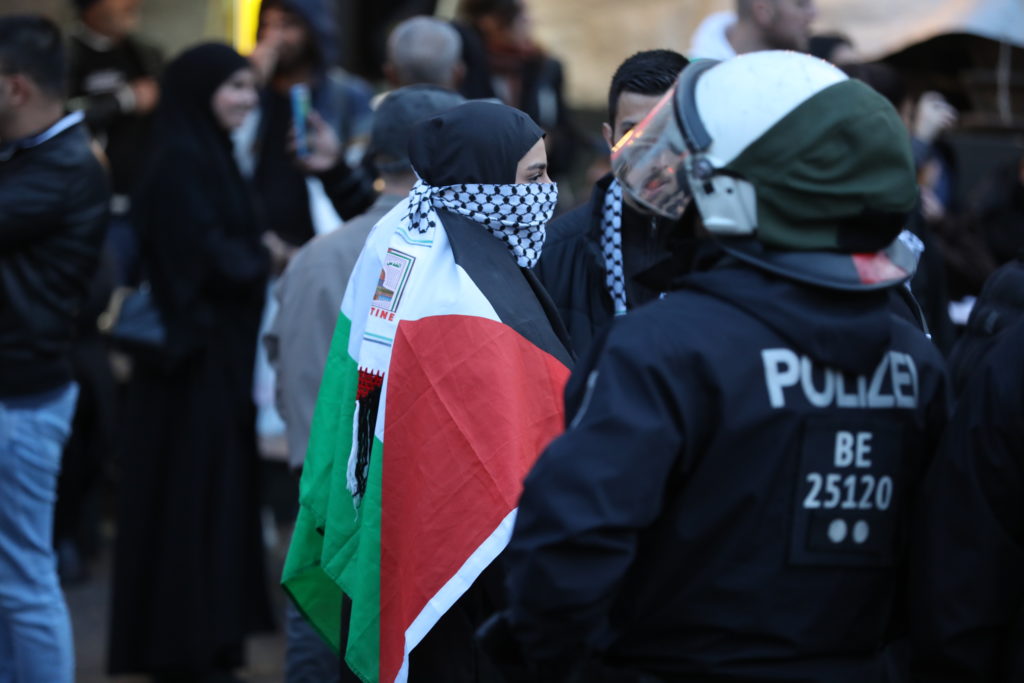 Verbotene Pro-Palästina-Demo am 18.10.2023 (über dts Nachrichtenagentur)