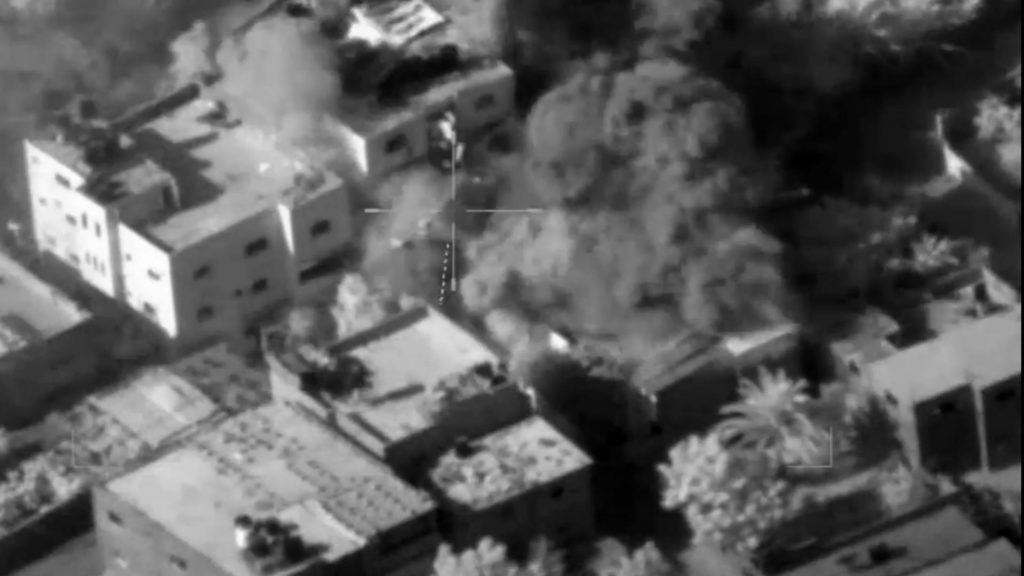 Luftschlag der israelischen Armee am 19.10.2023 (über dts Nachrichtenagentur)