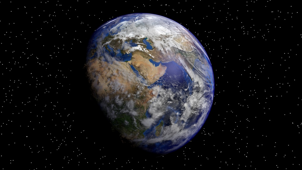 Erde aus dem Weltall aufgenommen (über cozmo news)