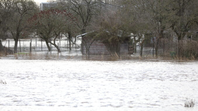Hochwasserlage im Landkreis Mansfeld-Südharz am 03.01.2024 (via über dts Nachrichtenagentur)