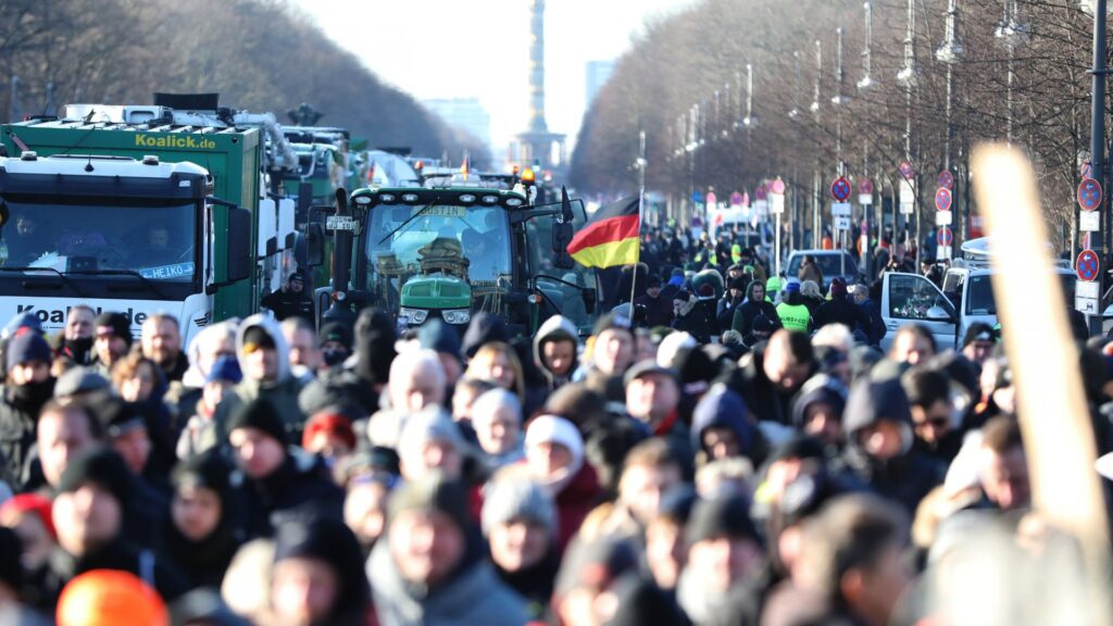 Bauernproteste am 08.01.2024 (via dts Nachrichtenagentur)