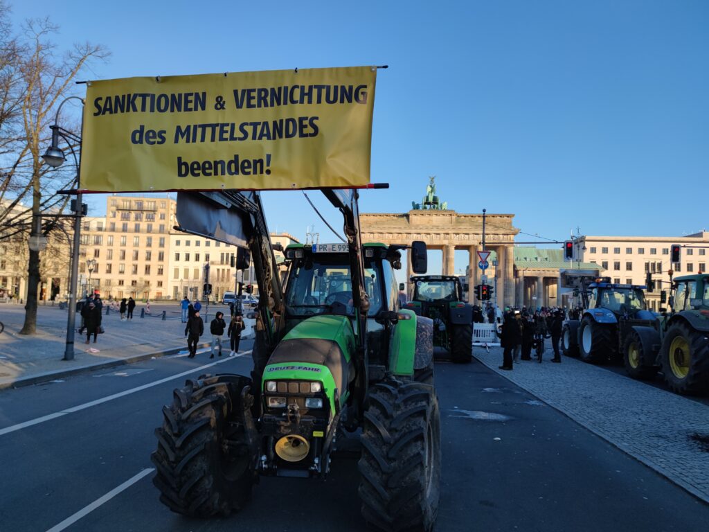 Bauernproteste am 08.01.2024 (via dts Nachrichtenagentur)