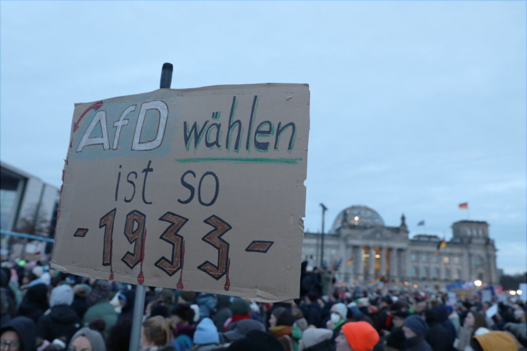 Demo gegen Rechtsextremismus am 21.01.2024 (via dts Nachrichtenagentur)