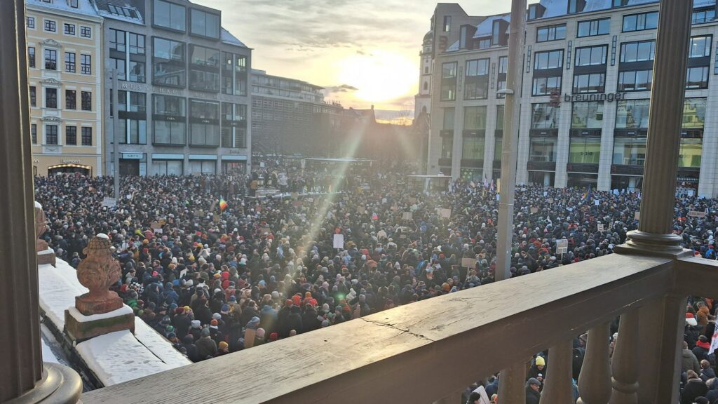 Demo gegen Rechtsextremismus in Leipzig am 21.01.2024 (via dts Nachrichtenagentur)